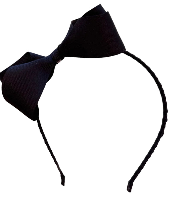 Boutique Bow Headband Black