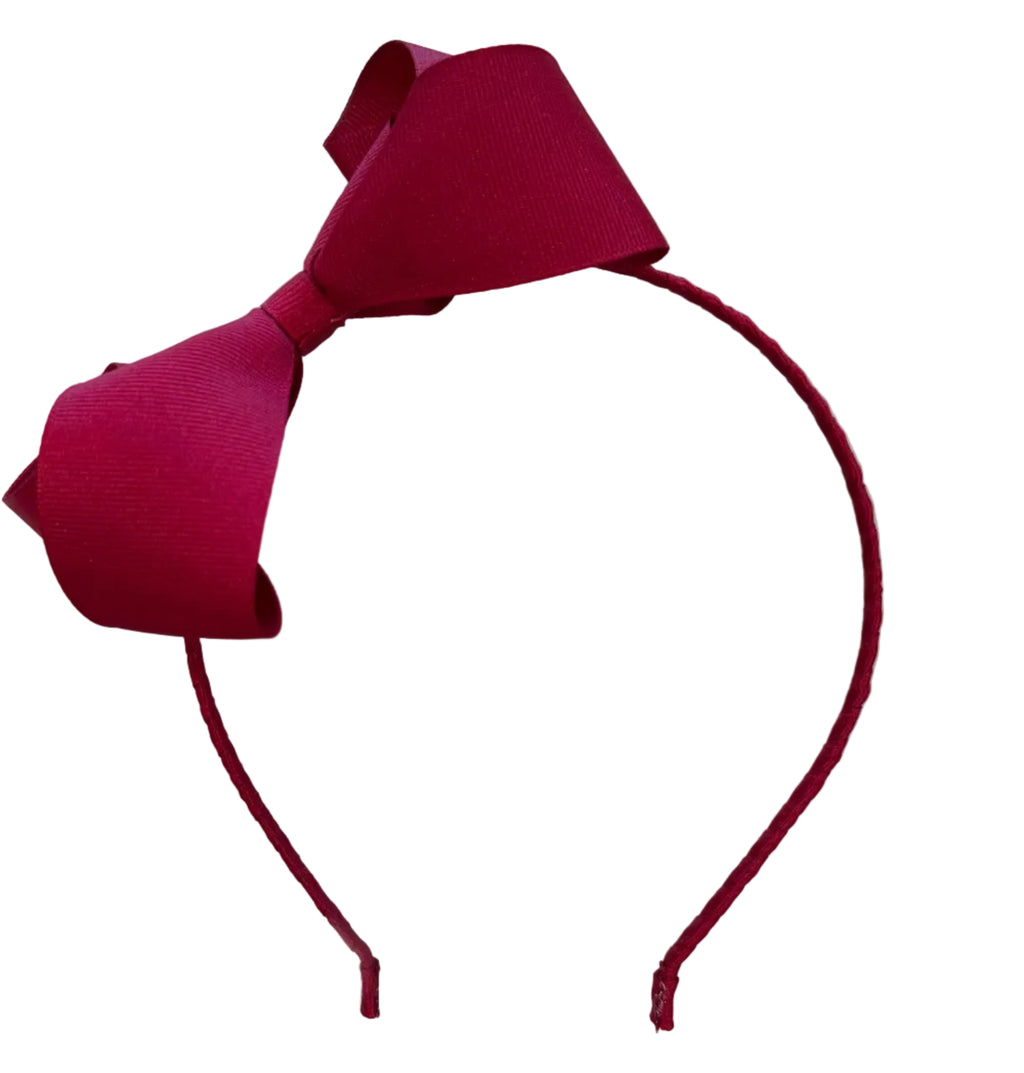 Boutique Bow Headband Cranberry