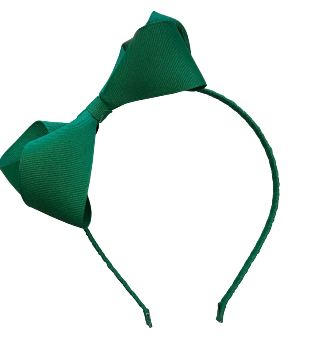 Boutique Bow Headband Emerald