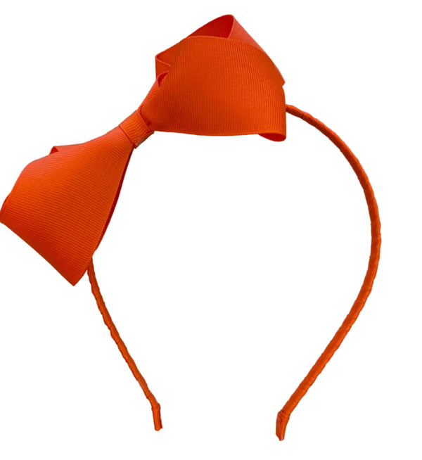 Boutique Bow Headband Orange