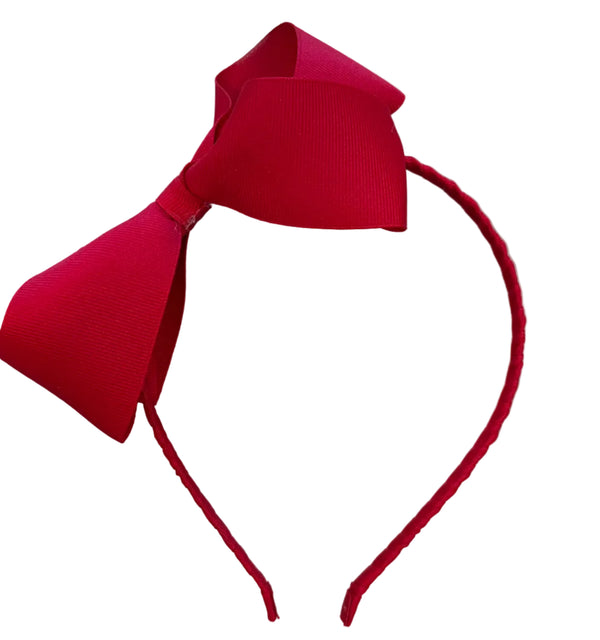 Boutique Bow Headband Red