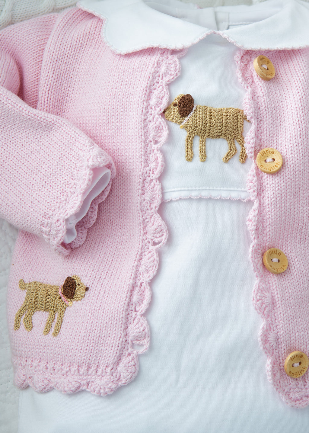 Little English Gift Crochet Cardigan Girl Lab