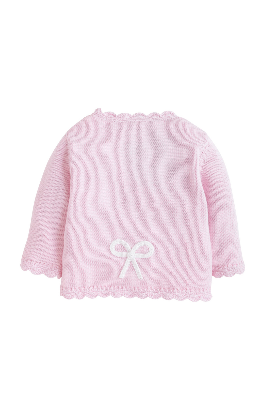 Little English Gift Crochet Cardigan Pink Bow