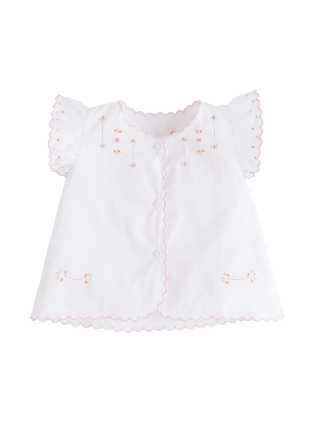 Little English Gift Tea Blouse Orange & Pink